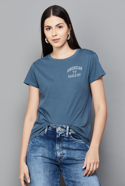 AMERICAN EAGLE Casual Denim T-shirt