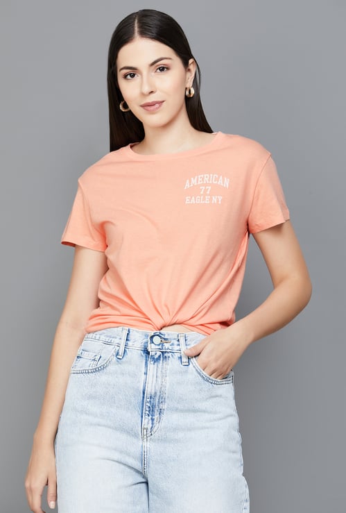 AMERICAN EAGLE Printed Casual T-shirt