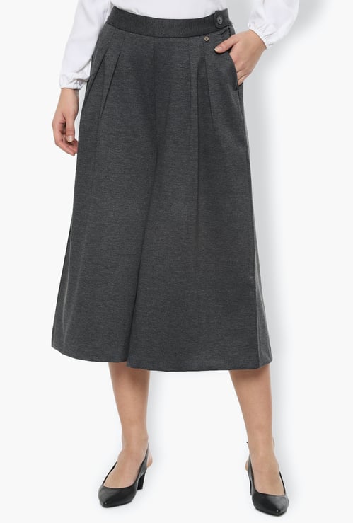 VAN HEUSEN Textured Formal Regular Fit Culottes