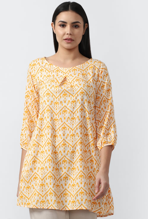 VAN HEUSEN Printed Boat Neck Tunic