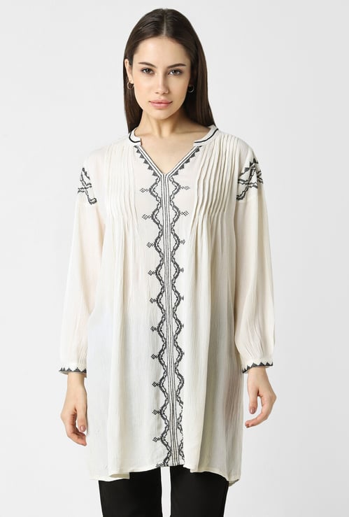 VAN HEUSEN Embroidered Casual Tunic