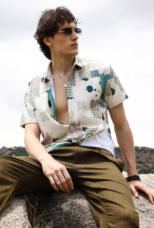 CAMPUS SUTRA Printed Regular Fit Casual Shirt