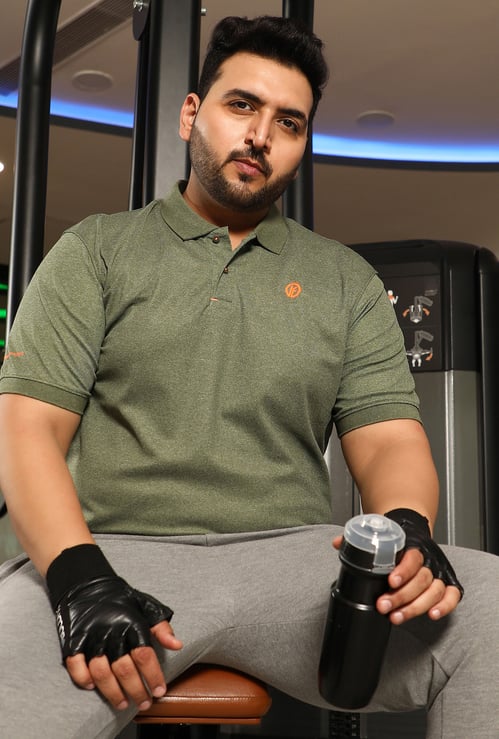 INSTAFAB PLUS Solid Dri Fit Active Polo T-shirt