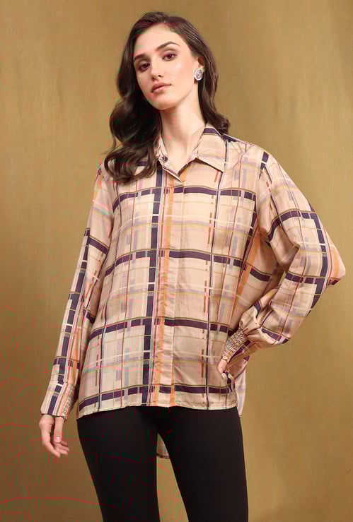 BIBA Checked High Low Tunic
