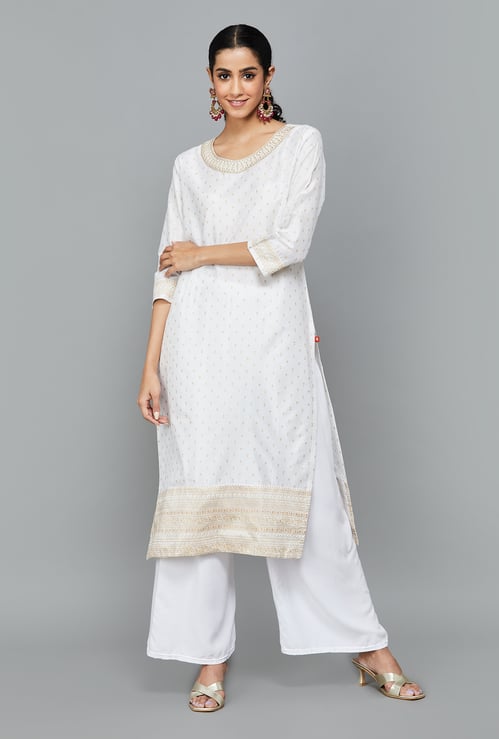 SPAN Printed Straight Kurta