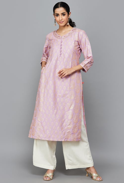 SPAN Printed Straight Kurta