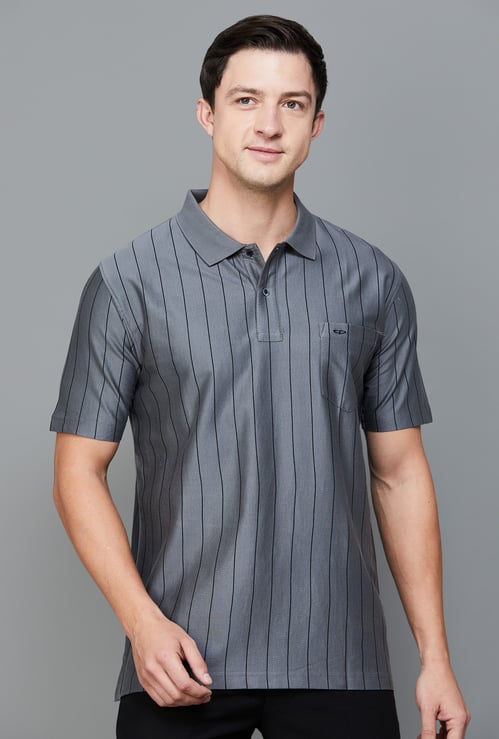 COLORPLUS Striped Polo T-shirt