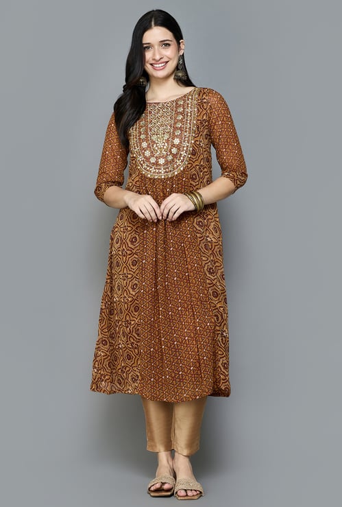 BIBA Printed A-Line Kurta