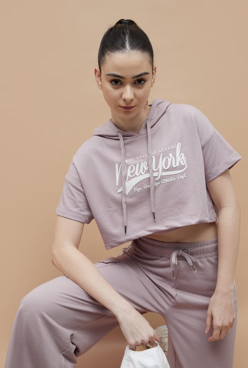 KAPPA Typographic Print Cropped T-shirt