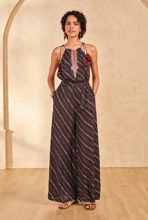 GLOBAL DESI Embroidered Jumpsuit