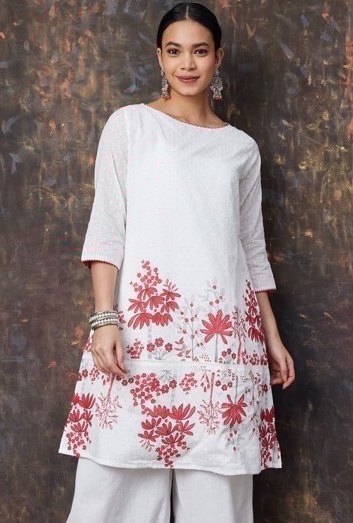 MELANGE Embroidered A-Line Kurta