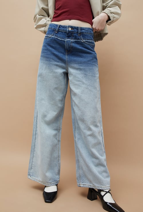 GINGER Ombre Wide Leg Jeans