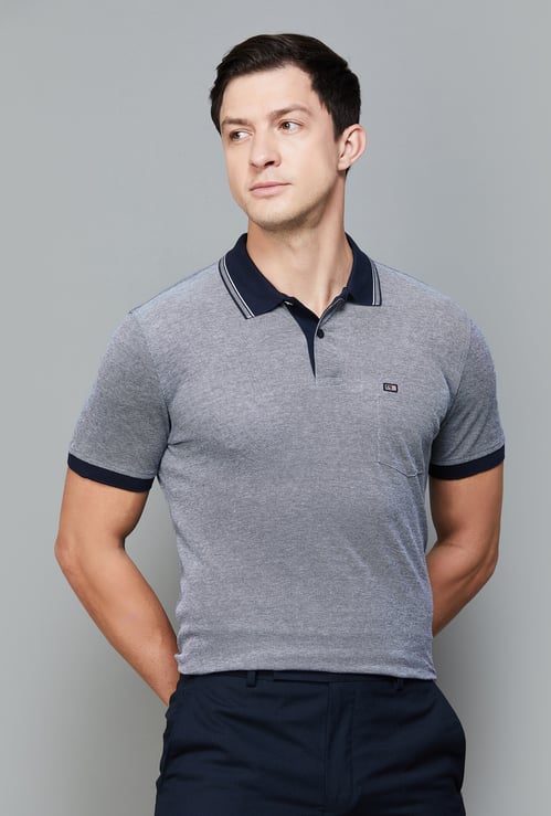ARROW SPORT Solid Polo Neck T-shirt