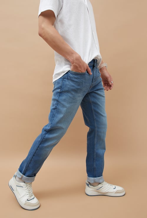 FORCA Washed Slim Tapered Jeans
