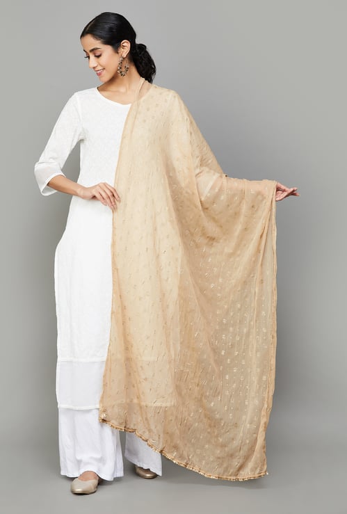 RANGRITI Floral Embroidered Dupatta