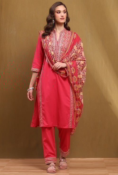BIBA Printed Straight Kurta Set