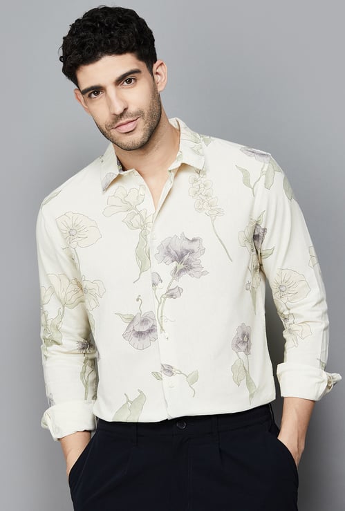 CELIO Floral Print Regular Fit Shirt