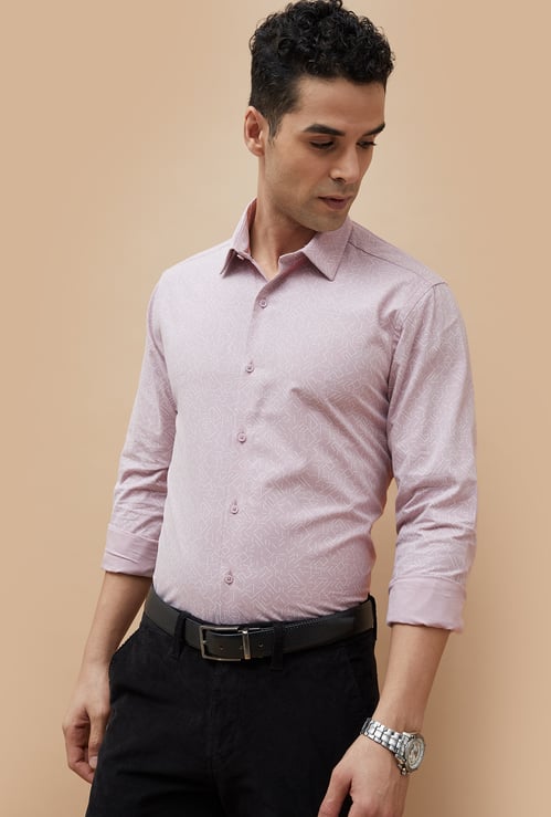 CODE Printed Slim Fit Formal Shirt