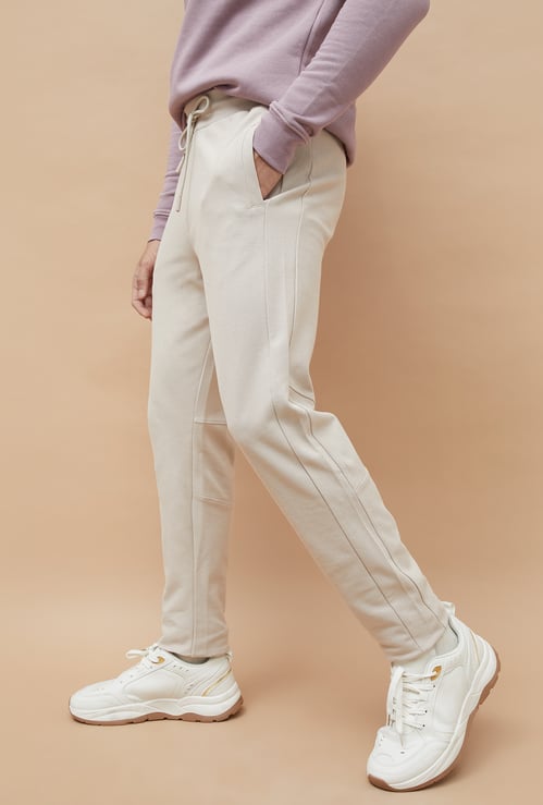 FAME FOREVER Solid Slim Fit Track Pants