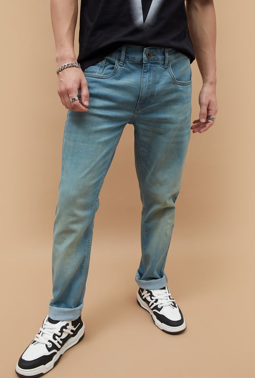 FORCA Washed Slim Tapered Jeans