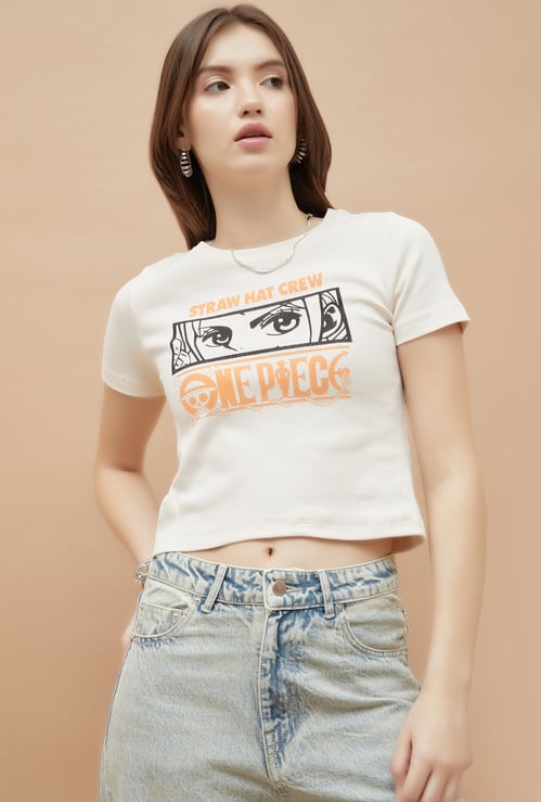 GINGER One Piece Print Crop T-shirt