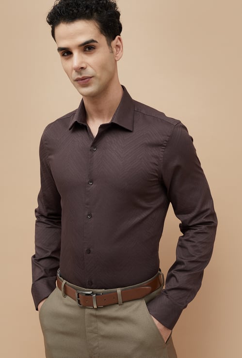 CODE Textured Slim Fit Formal Shirt