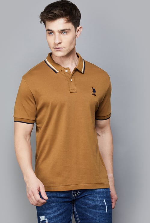 U.S. POLO ASSN. Contrast Trim Slim Fit Polo T-shirt