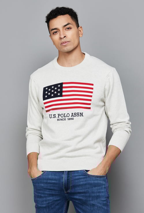U.S. POLO ASSN. Logo Patterned Sweater