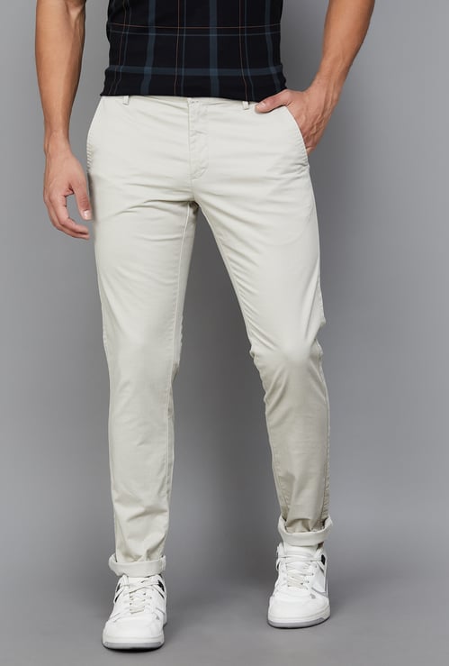 U.S. POLO ASSN. Solid Slim Tapered Trousers