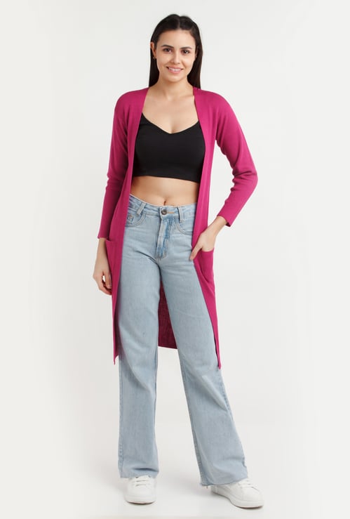ZINK LONDON Solid Open-Front Shrug
