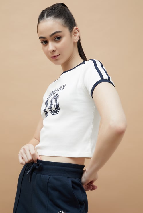 KAPPA Printed Crop Sports T-shirt