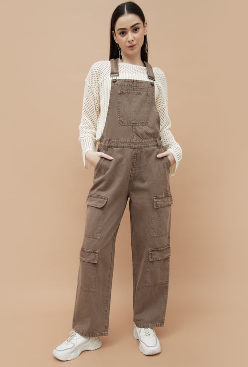 GINGER Washed Denim Dungaree
