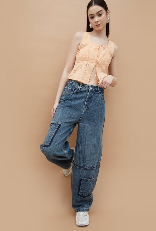 GINGER Light Washed Loose Fit Jeans