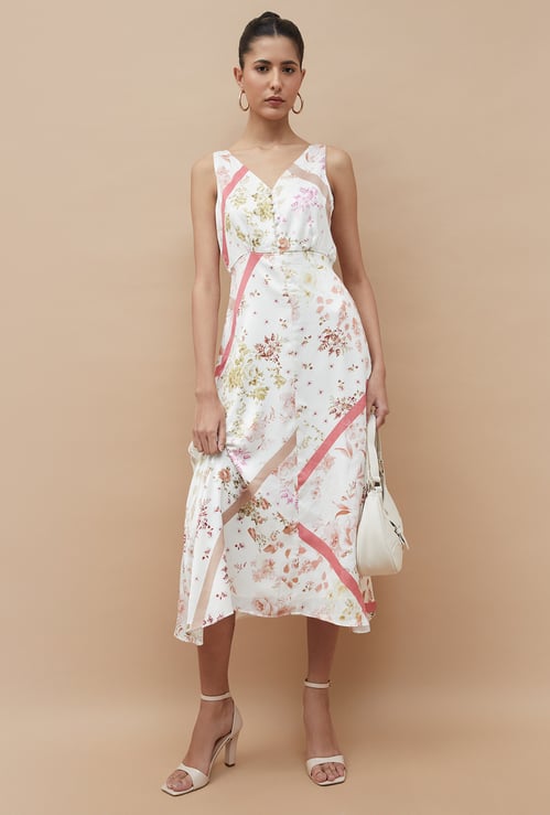 CODE Floral Print A-line Dress