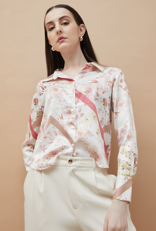 CODE Floral Print Shirt