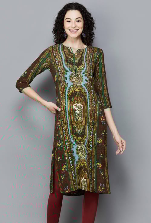 BIBA Printed Straight Kurta