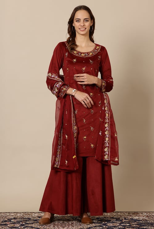 AURELIA Embroidered Sharara Set