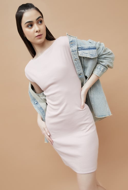 GINGER Textured Bodycon Dress