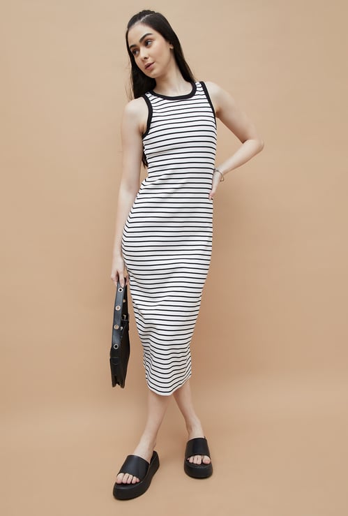 GINGER Striped Bodycon Dress
