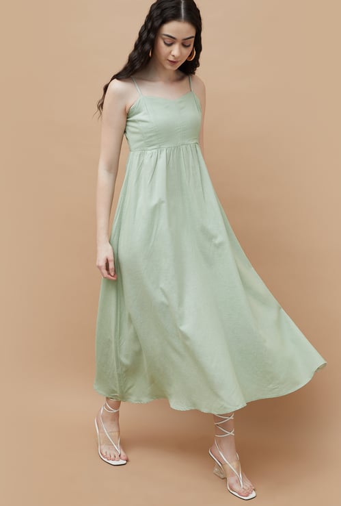 GINGER Solid Maxi Dress