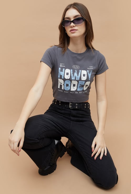 GINGER Printed Cropped T-shirt
