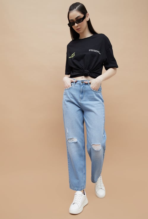 GINGER Washed Regular Fit Jeans