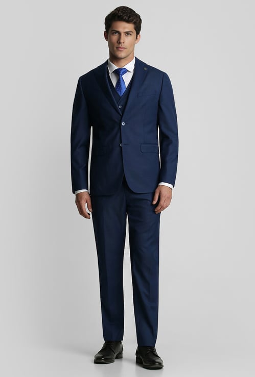 PETER ENGLAND Solid Slim Fit Three Piece Suit