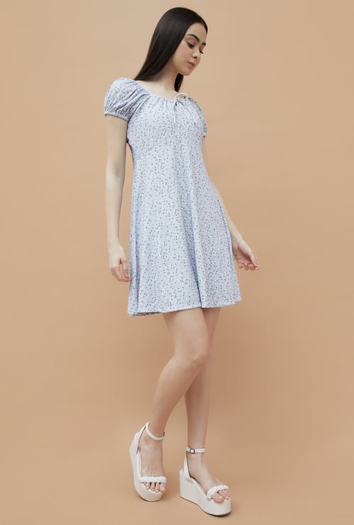 GINGER Floral Print A-Line Dress