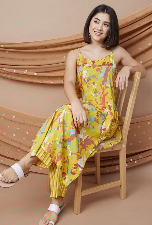 MELANGE Printed Straight Kurta Set