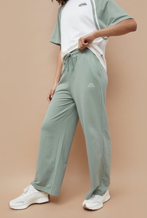 KAPPA Solid Wide-Leg Track Pants