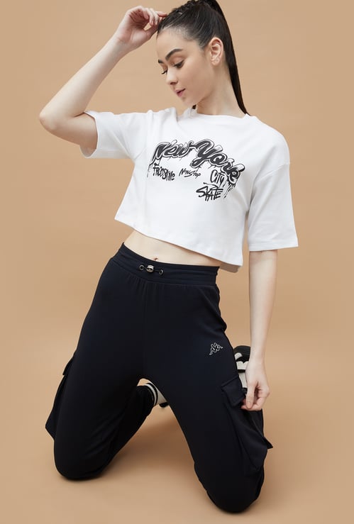 KAPPA Graphic Print Cropped T-shirt