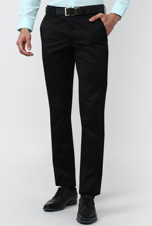 VAN HEUSEN Solid Slim Fit Trousers