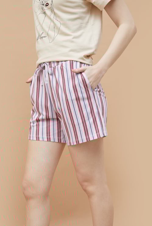GINGER Striped Lounge Shorts