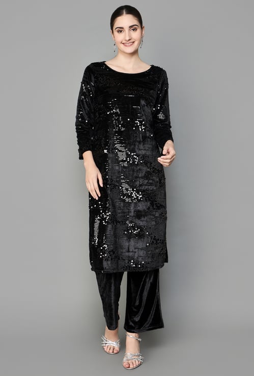 AURELIA Sequin Embellished Kurta Set